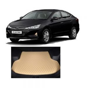 7D Car Trunk/Boot/Dicky PU Leatherette Mat for	Elantra New  - Beige